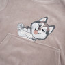 Children's suit velor Twins with embroidery Cat and Dog 74s green
