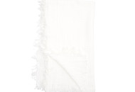 Plaid Twins muslin 120x100 Brezzy 4-layer with fringe white