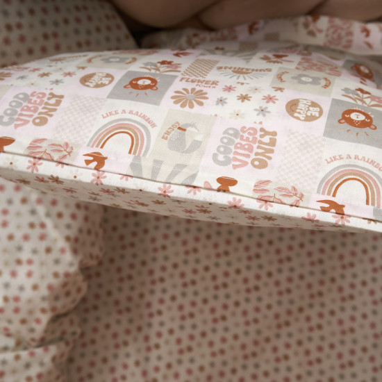 Bed set 7 el Twins BE HAPPY beige