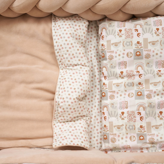 Bed set 7 el Twins BE HAPPY beige