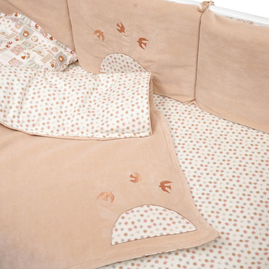 Bed set 7 el Twins BE HAPPY beige