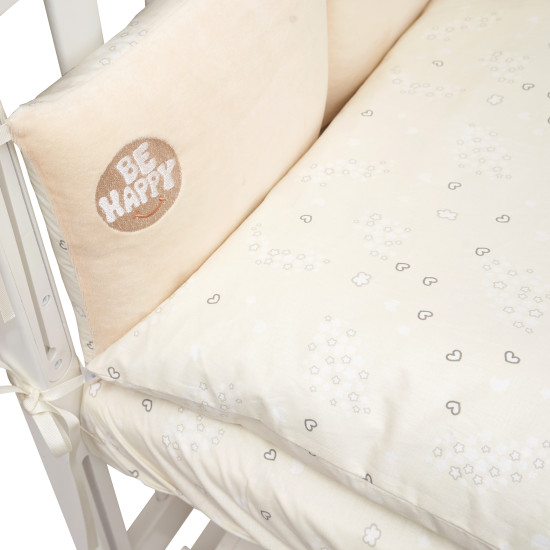 Bed set 7 el Twins BE HAPPY ecru