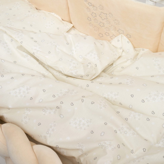 Bed set 7 el Twins BE HAPPY ecru