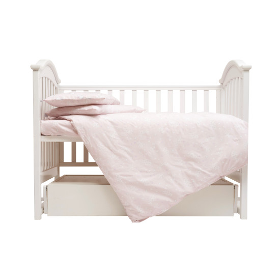 Changing bed 4 el Twins BE HAPPY (poplin premium) baby pink