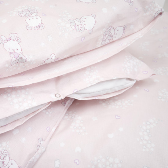 Changing bed 4 el Twins BE HAPPY (poplin premium) baby pink