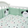 Постельный комплект 7 эл Twins Panda мятный