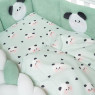 Постельный комплект 7 эл Twins Panda мятный