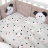 Постельный комплект 7 эл Twins Panda серый новый