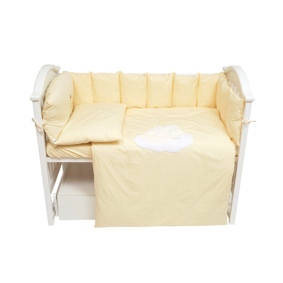Постельный комплект 6 эл Babycentre & Twins Moonlight ванильный