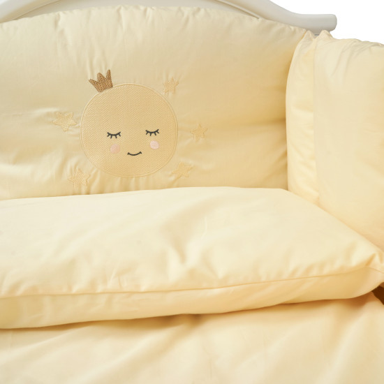 Постельный комплект 6 эл Babycentre & Twins Moonlight ванильный