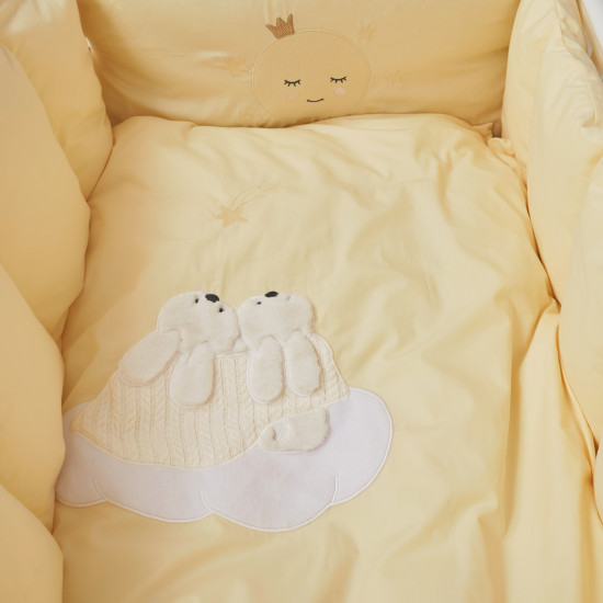 Постельный комплект 6 эл Babycentre & Twins Moonlight ванильный