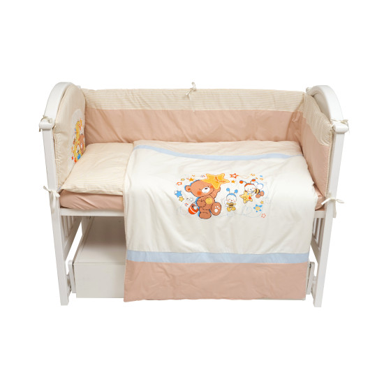 Постільний комплект 6 ел Twins Bears with a star 4042-TBS-02, беж
