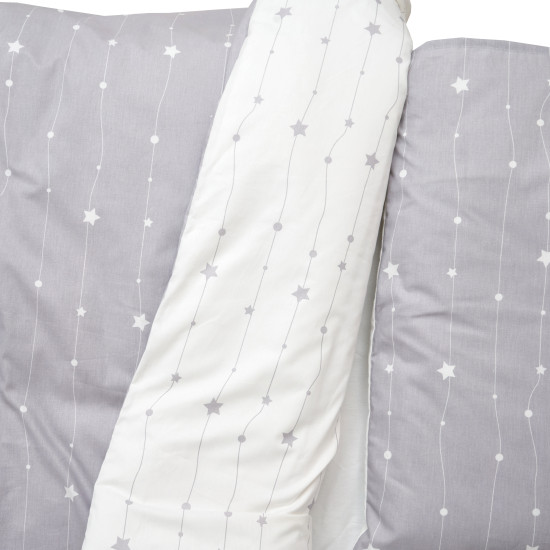 Сменная постель 3 эл Twins Eco Stars белый/серый 