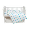 Сменная постель 3 эл Twins Eco Stars Lagoon blue голубой/белый