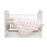 Сменная постель 3 эл Twins Eco Stars coral белый/розовый