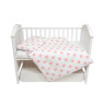 Сменная постель 3 эл Twins Eco Stars coral белый/розовый