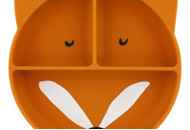 Тарілка дитяча силіконова трисекційна на присосці Trixie Fox