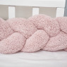 Bumper - pigtail Twins 3-strand 120 cm Teddy powder pink