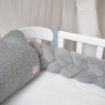 Bumper - pigtail Twins 3-strand 120 cm Teddy grey