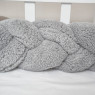 Bumper - pigtail Twins 3-strand 120 cm Teddy grey