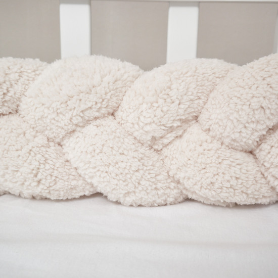Bumper - pigtail Twins 3-strand 120 cm Teddy Creme brulee