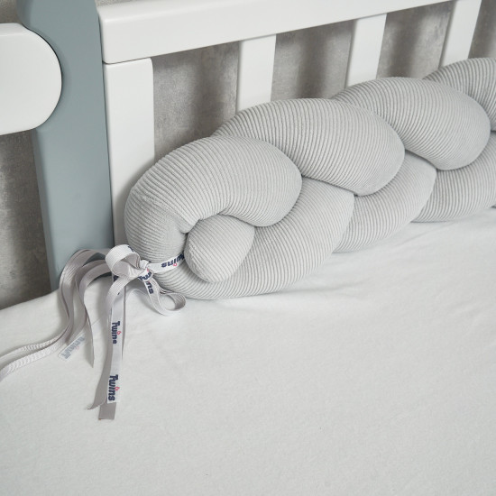 Bumper - pigtail Twins 3-strand 200 cm Ego grey