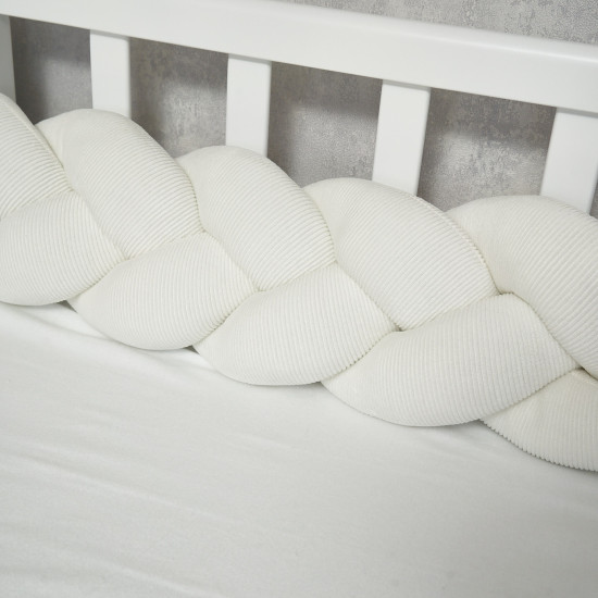 Бампер - косичка Twins 3-х прядна 200 см Ego екрю