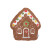 Decorative pillow Twins House brown