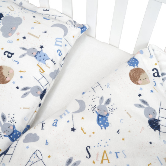 Змінна постіль 3 ел Twins Comfort Soft (фланель) Rabbits blue