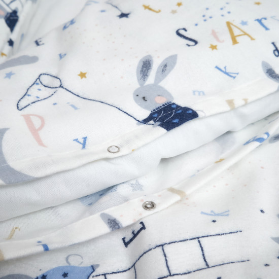 Змінна постіль 3 ел Twins Comfort Soft (фланель) Rabbits blue