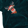 Children's suit Twins velor with embroidery Deer 74p green