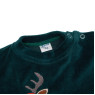Children's suit Twins velor with embroidery Deer 74p green