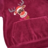 Children's suit Twins velor with embroidery Deer 74p fuchsia