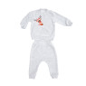 Children's suit Twins velor with embroidery Deer 74p grey