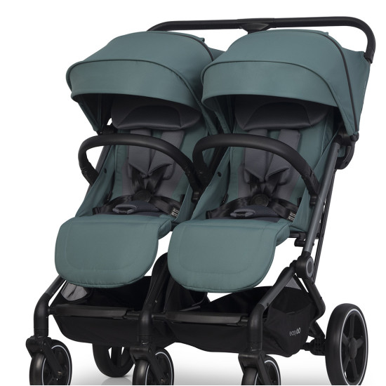 Коляска для двойни Easy-Go Echo 2024 зеленый