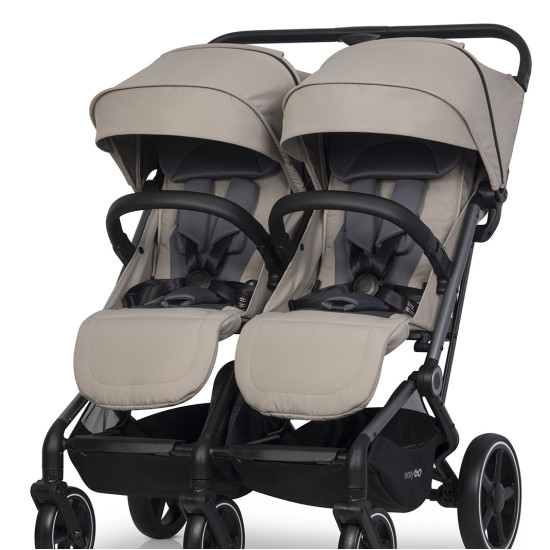 Коляска для двійні Easy-Go Echo 2024 бежевий
