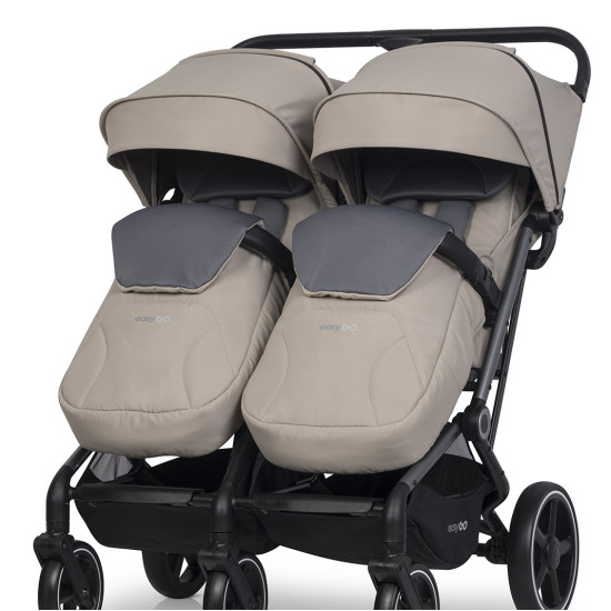 Коляска для двійні Easy-Go Echo 2024 бежевий