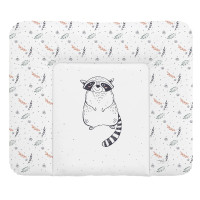 Пеленальный матрас Cebababy 85x72 Retro Autumn W-134-000-636, Raccoon, белый