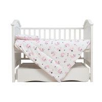 Changeable bedding 3 electric Twins Comfort Soft (flannel) Stars pink white / pink