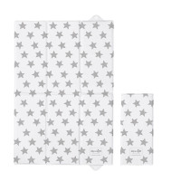 Пеленальный матрас 40x60 Watercolor Word W-305-094-522 Day & Night, Stars / Звездочки белый/серый