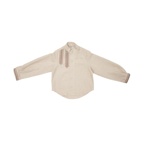 Shirt embroidered for boy Classic s98 beige