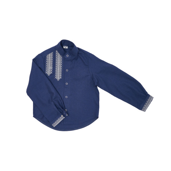 Shirt embroidered for boy Classic s98 dark blue