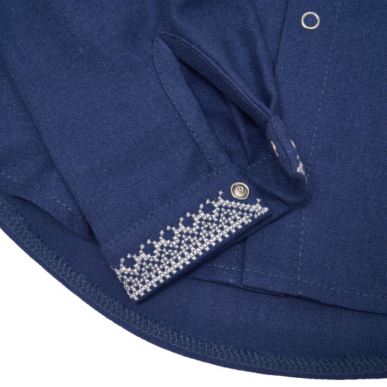 Shirt embroidered for boy Classic s98 dark blue