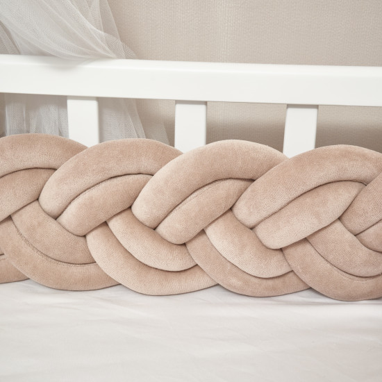 Bumper - pigtail Twins 3-strand double 260 cm beige