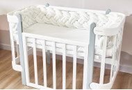 Bumper - pigtail Twins 4-strand double 240 cm ecru