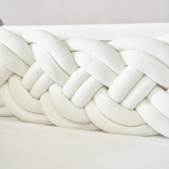 Bumper - pigtail Twins 4-strand double 240 cm ecru