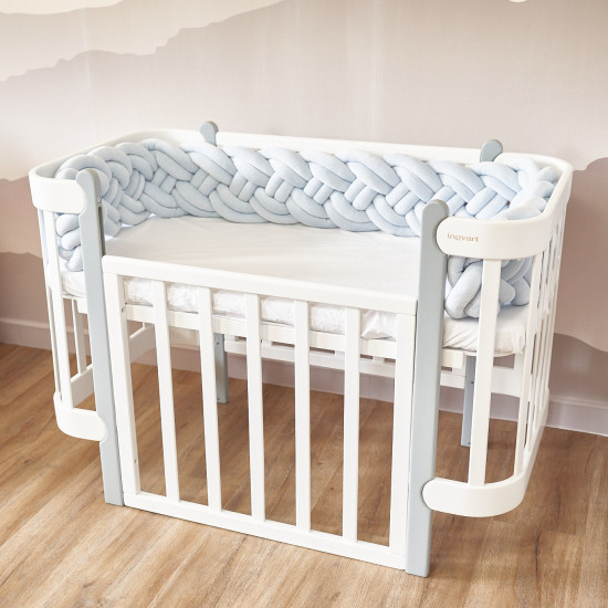 Бампер - косичка Twins 4-х прядная двойная 240 см голубой