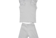 Костюм літній для дівчинки Twins Ego (майка і  шорти) 80р W125-TE80-10, сірий
