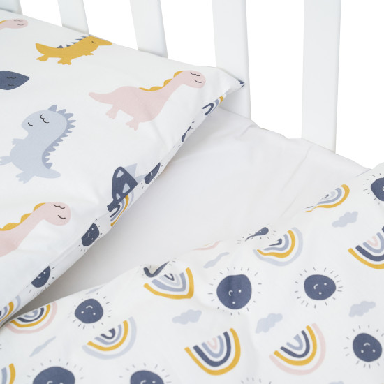 Змінна постіль 3 ел Twins Comfort line Динозаврик сірий