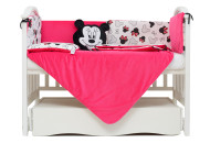 Постельный комплект 6 эл Twins Dolce Insta Mikki 4075-D-512-08, black/pink, черный/розовый